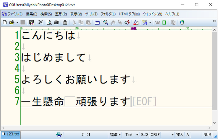 No Editor テキスト文字の改行やスペースを置換え削除する Miyabiymo Studio