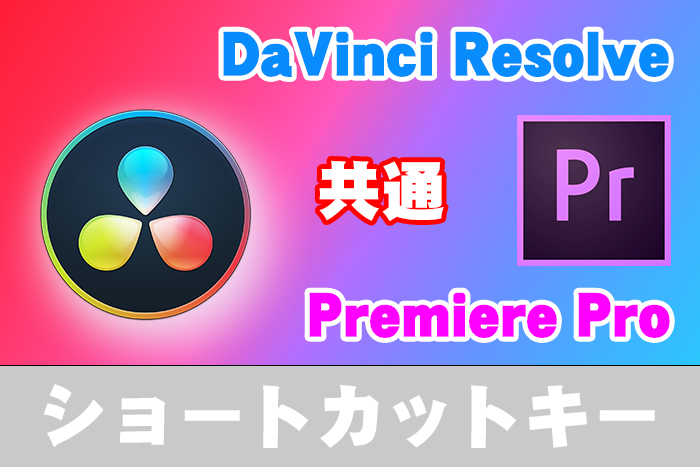 Davinci Resolve Premiere Pro 共通ショートカットキー高速カット編集 Miyabiymo Studio